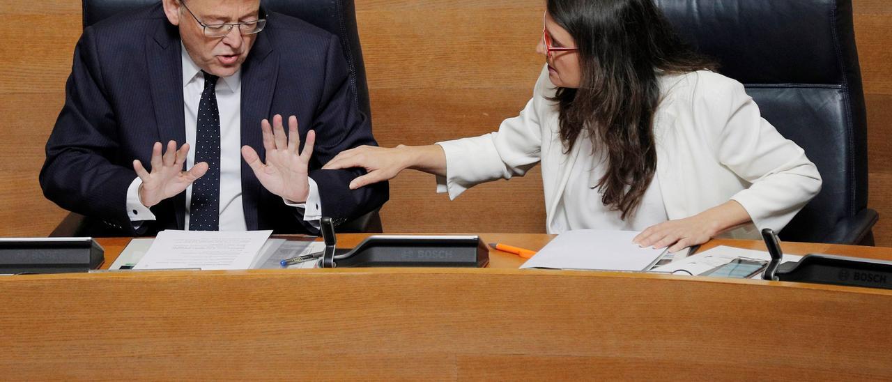 El president, Ximo Puig, y la vicepresidenta, Mónica Oltra