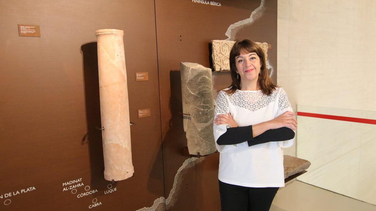 Inmaculada Serrano, en un rincón del museo de Medina Azahara.