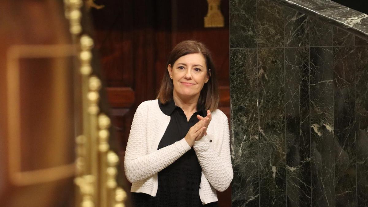 La diputada pacense Maribel García esta semana en el Congreso de los Diputados.