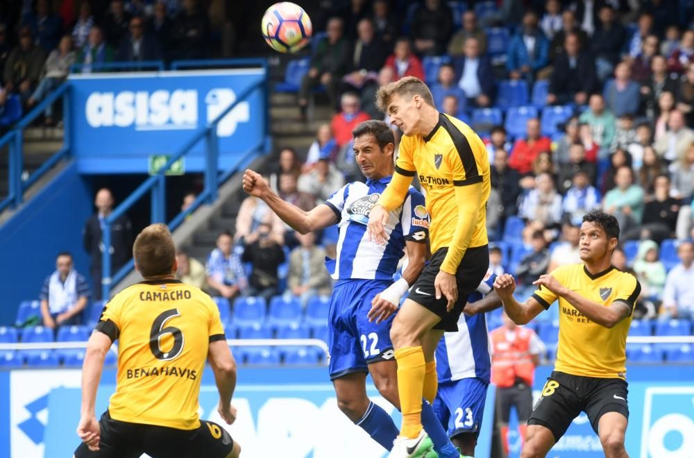 El Dépor doblega al Málaga y vuelve a ganar