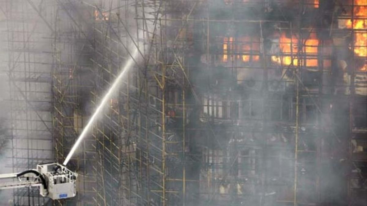 Imagen de archivo de un incendio en China.