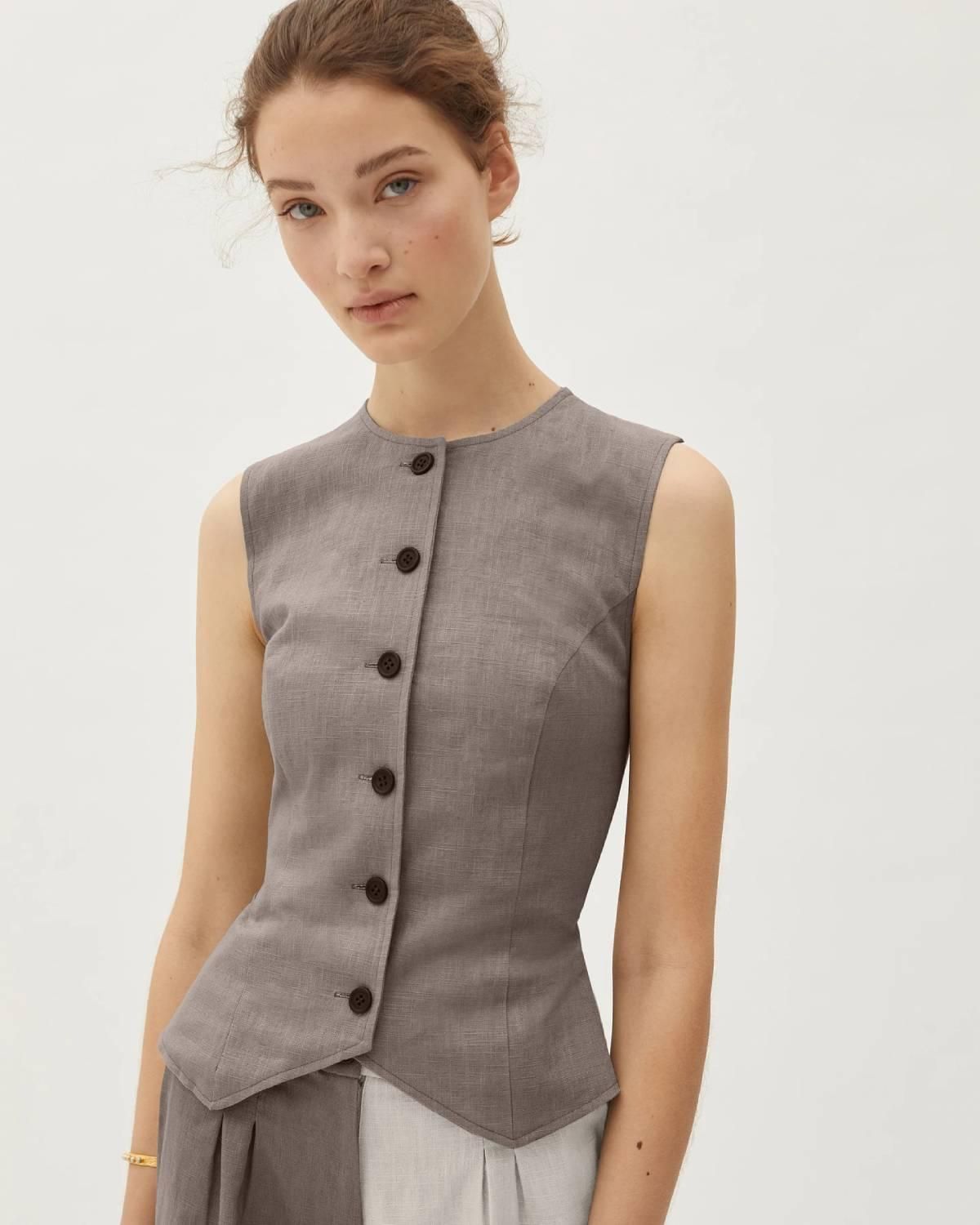 Chaleco lino The IQ Collection