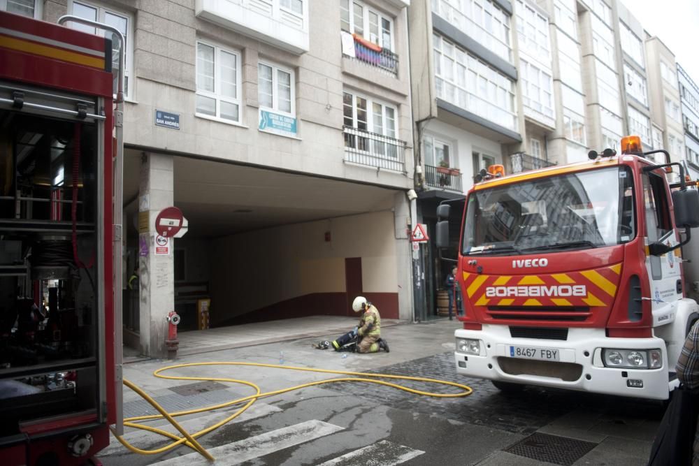 Incendio en un piso de la calle San Andrés