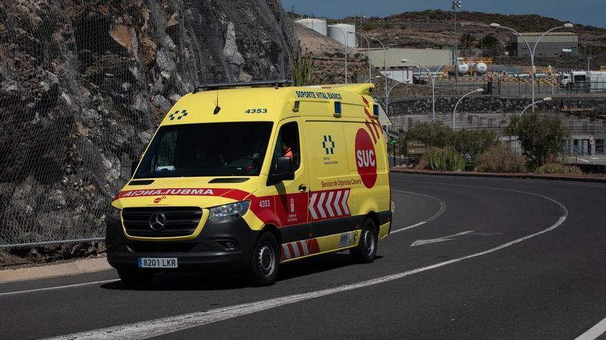 Herida al volcar con su vehículo en el sur de Tenerife