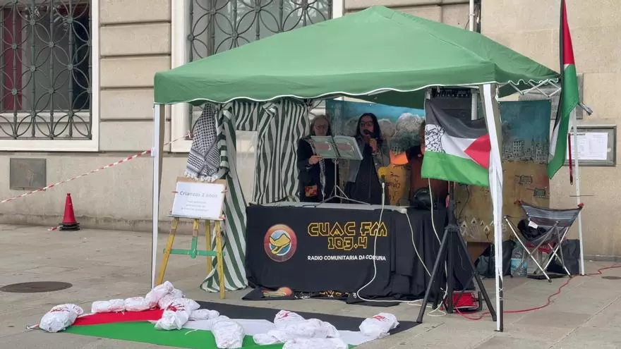 Lectura en el Obelisco de nombres de niños y niñas gazatíes asesinados