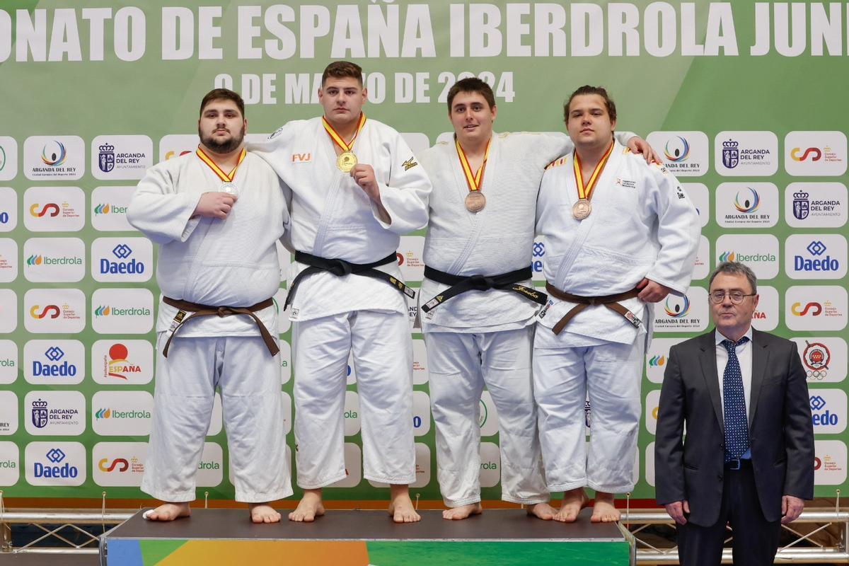 Davit Kevlishvili, campeón de España en la categoría 100 kg.