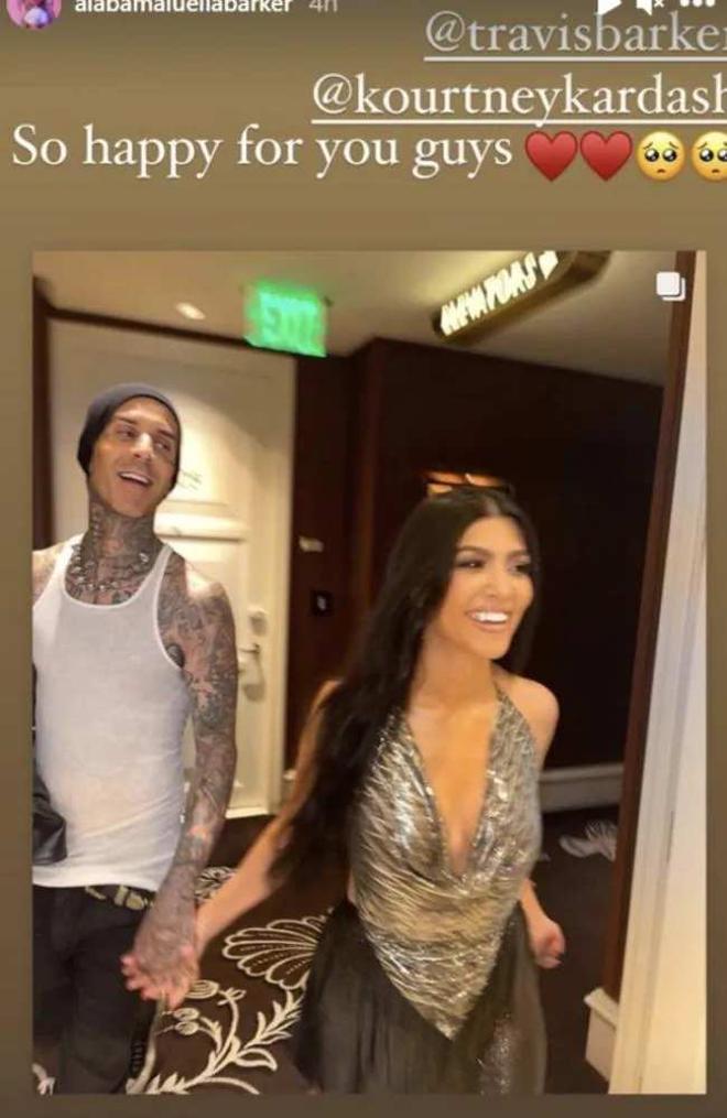 Instagram Stories de la hija de Travis Barker (sobre Kourtney Kardashian)