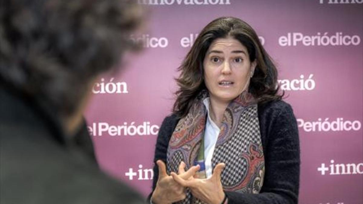 PROMOTORA. Elena Massot, durante el encuentro mantenido en la redacción de EL PERIÓDICO.