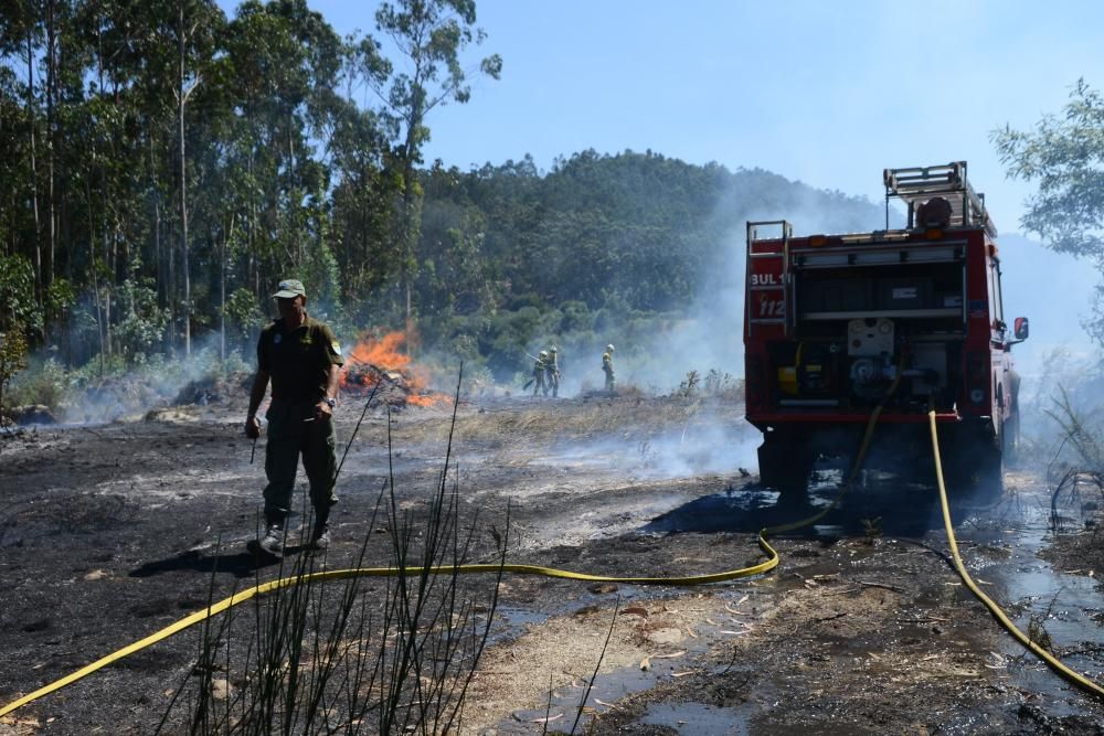 Un fuego quema 2.000 m2 al lado del Parque de Bomberos //G.N.