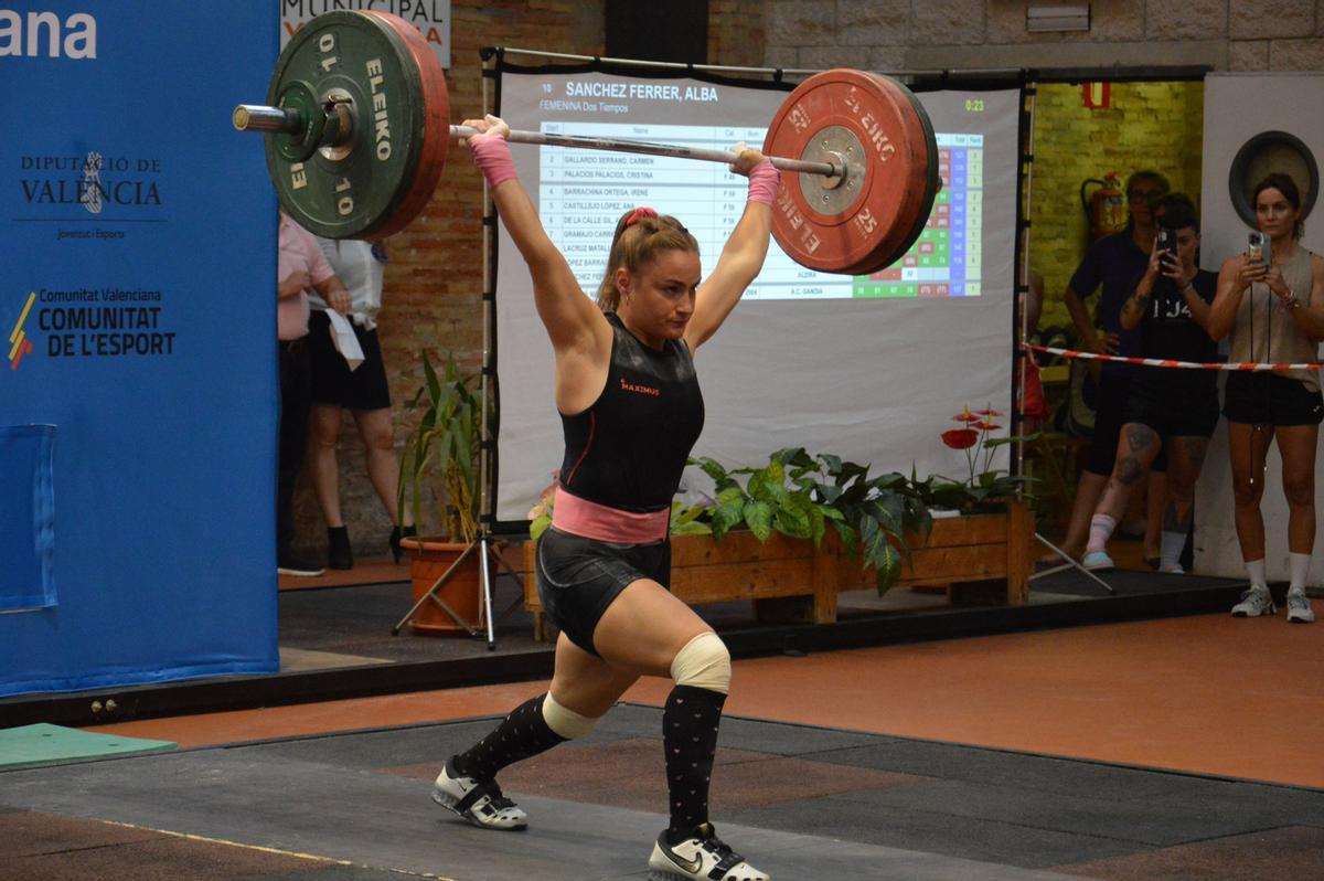 La alzireña Alba Sánchez, durante una competición.