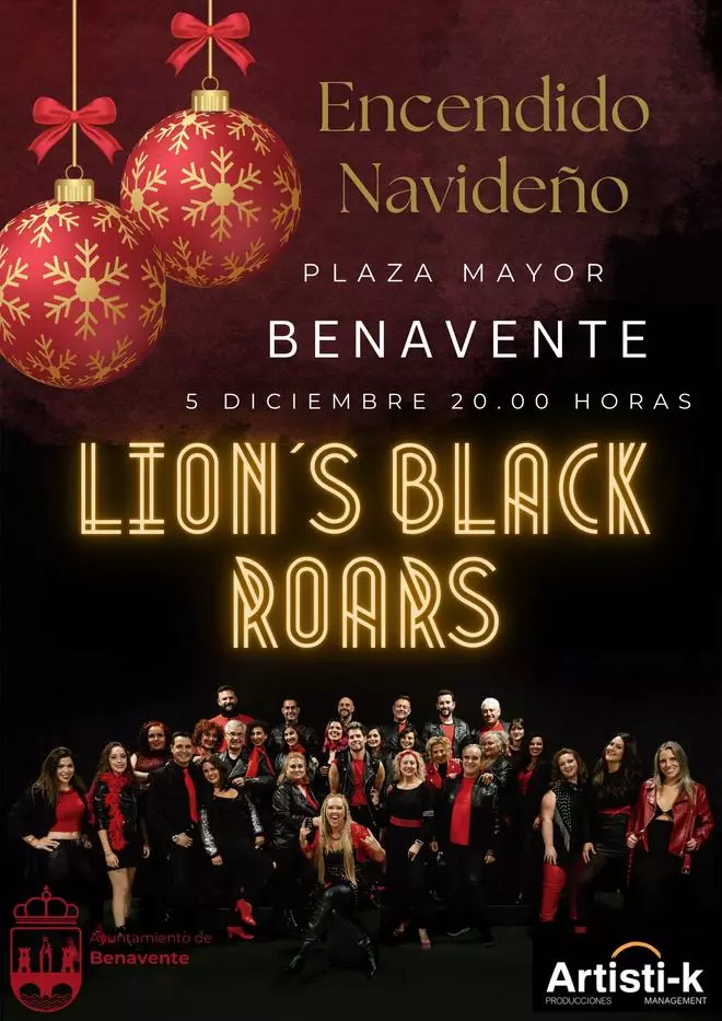Navidad en Benavente: Lion’s Black Roars ameniza hoy el encendido navideño