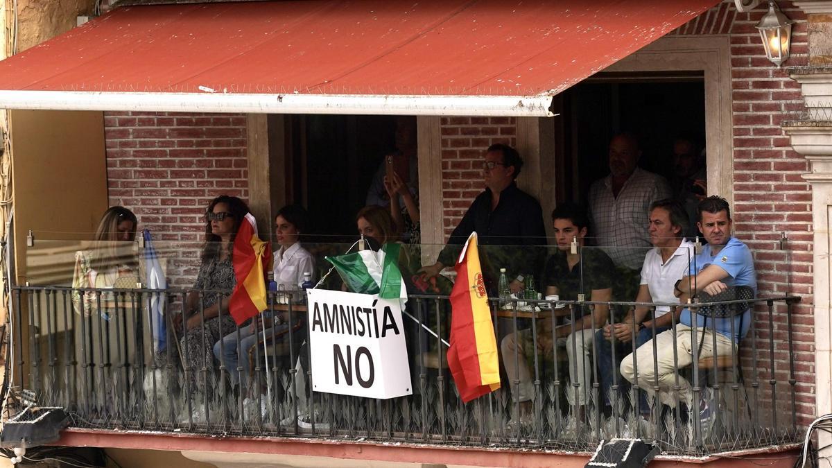 El PP llena las calles de Málaga contra la amnistía