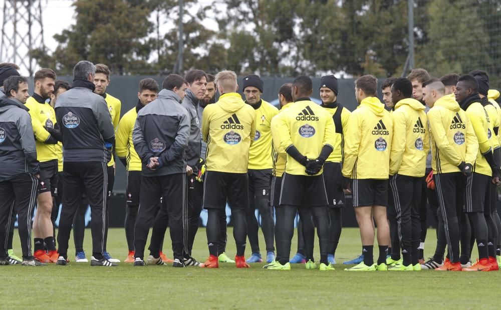 Último entrenamiento del Celta a las órdenes de Eduardo Berizzo antes de recibir en Balaídos al Osasuna