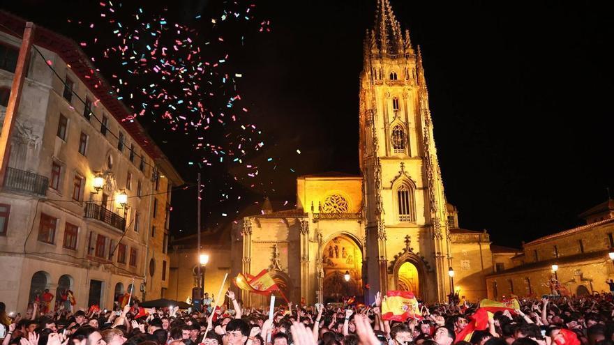 Así se vivió el triunfo de España en Oviedo