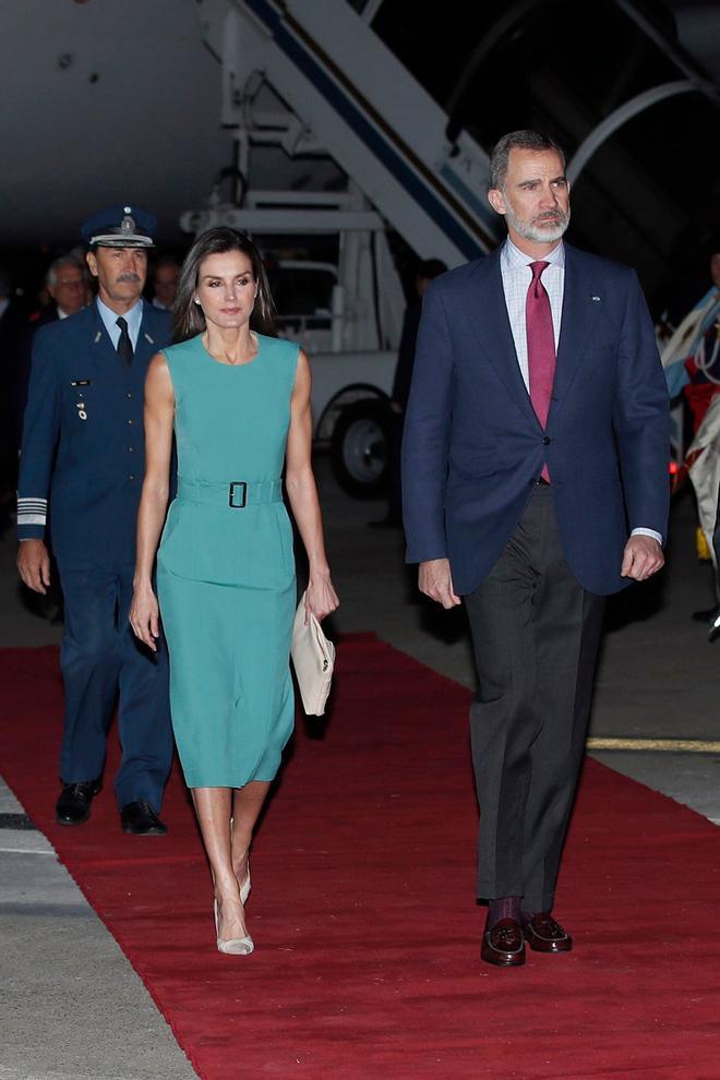 El rey Felipe VI y doña Letizia, a su llegada a Buenos Aires, Argentina