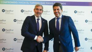 Los presidentes de Canarias y de la Comunidad Valenciana, Fernando Clavijo y Carlos Mazón.