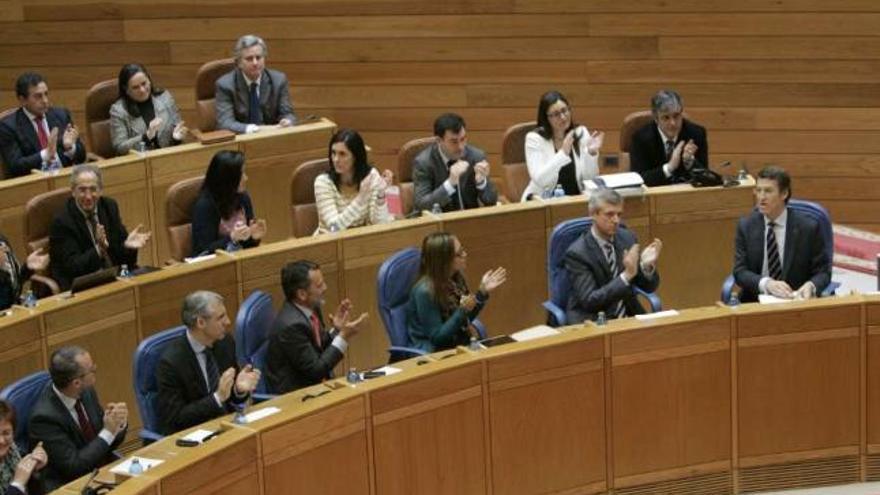 Bancadas ocupadas por los diputados del PP en el Parlamento.  // Xoán Álvarez