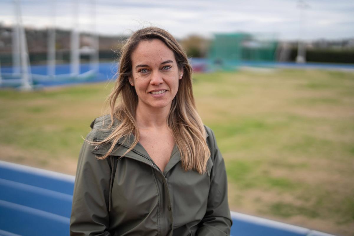 Retrato de Berta Castells, 16 veces campeona de España de lanzamiento de martillo.