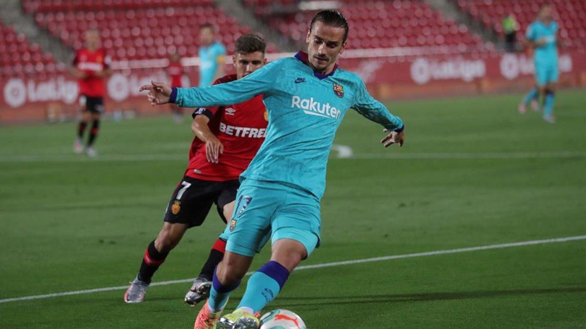 Griezmann, en una acción ante el Mallorca