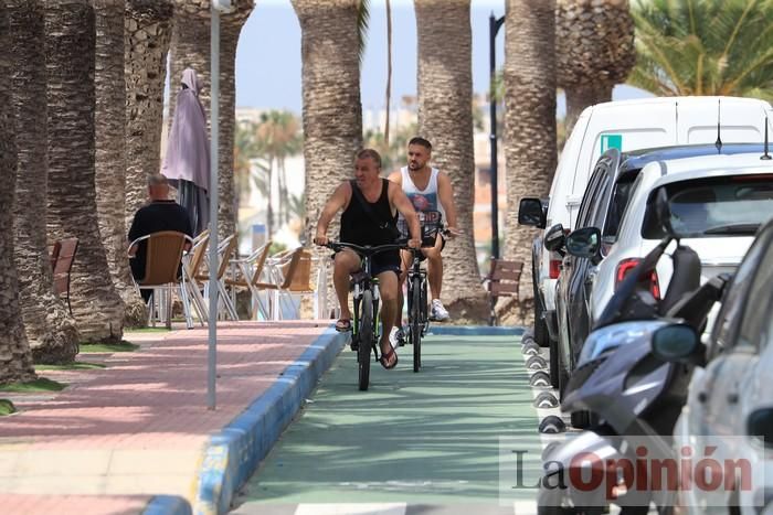 Ambiente en las playas de la Región durante el primer fin de semana de la 'nueva normalidad'