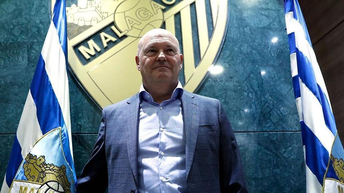 Pepe Mel, durante su presentación como técnico del Málaga.