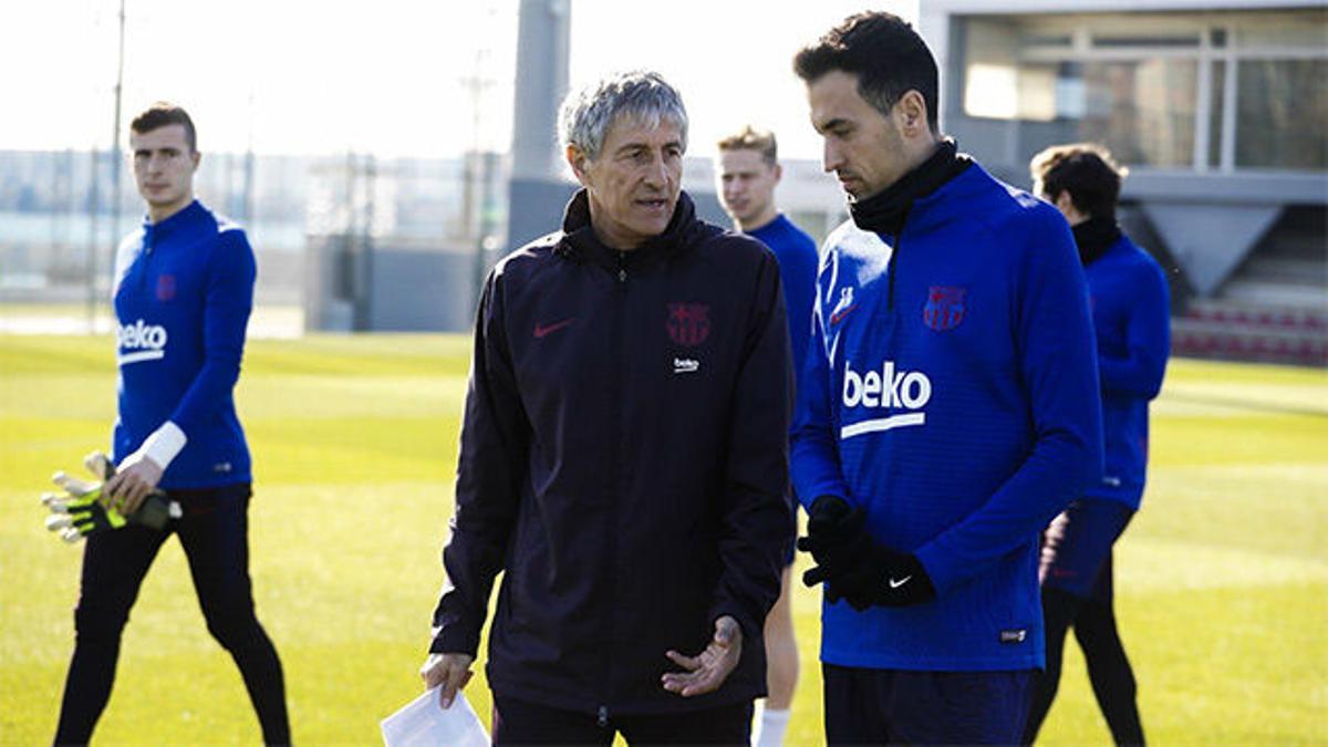 Entreno del Barça... con Abel Ruiz y Marqués