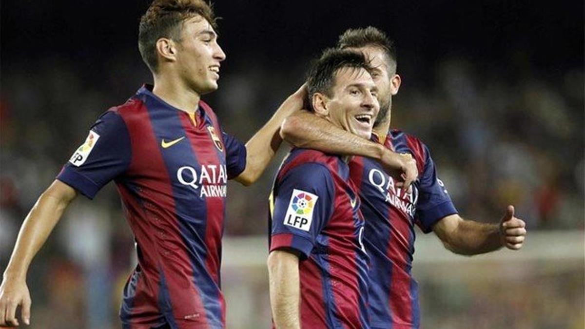 Munir y Messi, celebrando uno de los goles