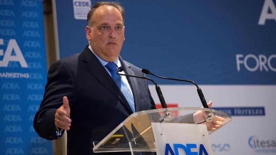 Tebas, partidario de que la Supercopa se juegue a partido único