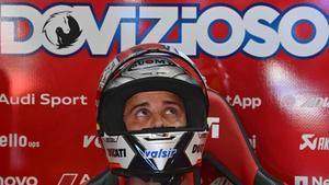 El italiano Andrea Dovizioso, ayer, en su boxe de Misano.