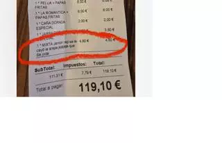 Los clientes pusieron una hoja de reclamaciones tras ver la cuenta: "Se le ha caído la arepa"