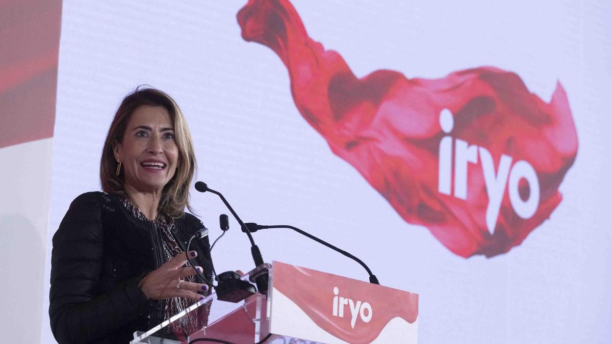 La ministra de Transportes, Raquel Sánchez Jiménez, en un acto con Iryo el pasado mes de noviembre