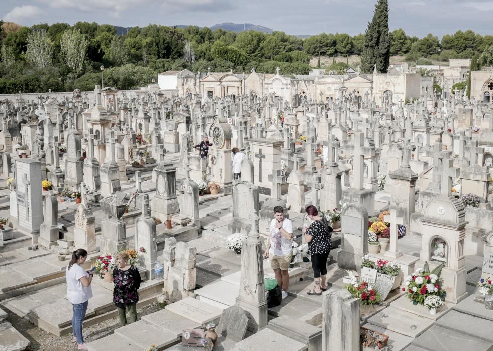 Día de Todos los Santos en el cementerio de Palma