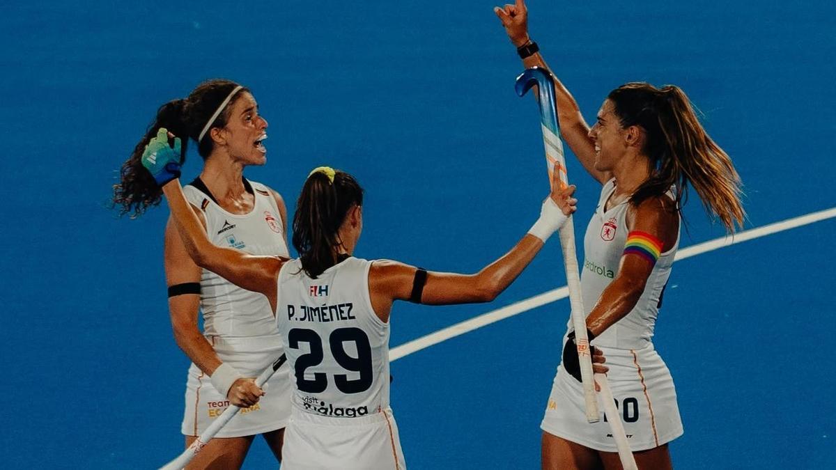 Las jugadoras españolas celebran la victoria frente a Irlanda.