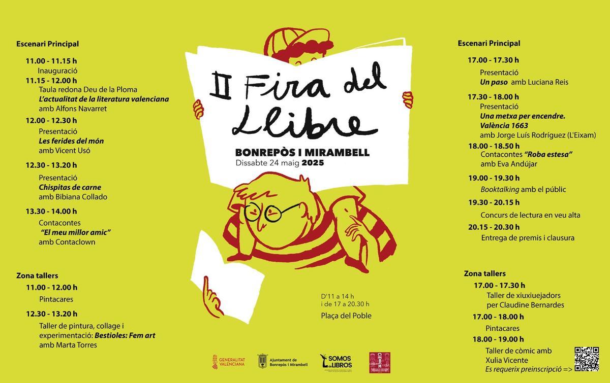 Programación Fira Llibre Bonrepòs i Mirambell.