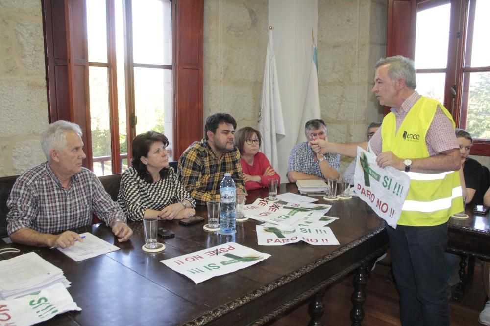 Pleno bronco en Poio por las protestas de los trabajadores de Ence