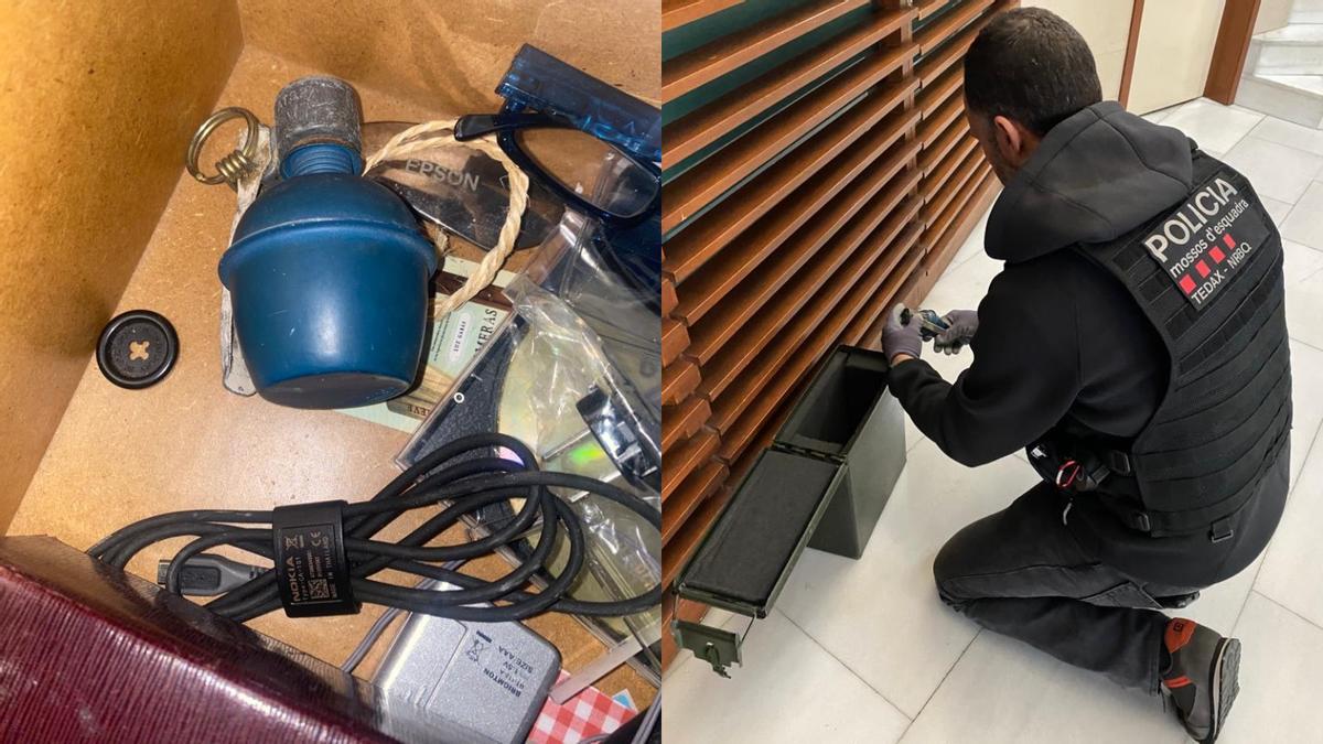 Los TEDAX de los Mossos desactivan una granada encontrada en un piso de Barcelona