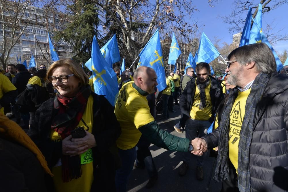 Manifestación de trabajadores de Alcoa en Madrid