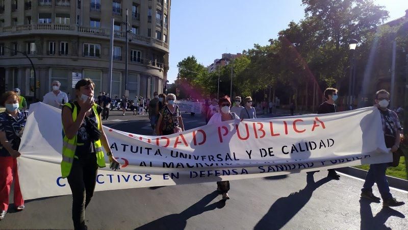 Manifestación en contra del hospital privado