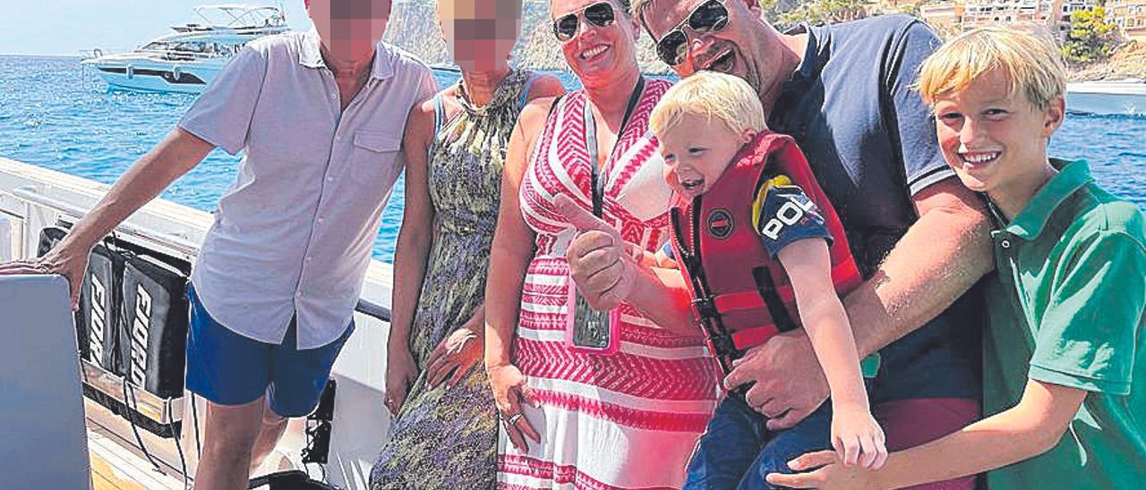 Die Familie von Marc Kühl beim Bootsausflug.