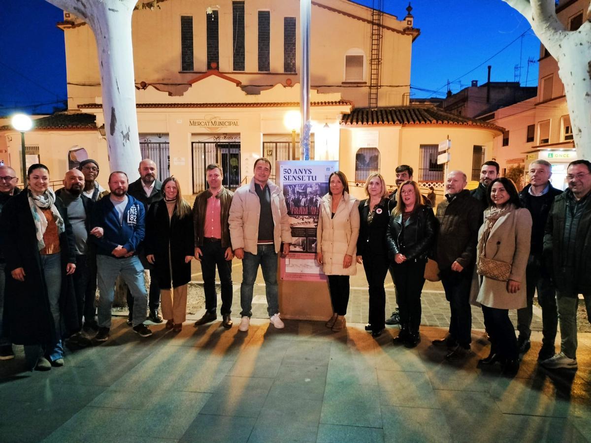 La inauguración de la exposición fotográfica sobre el tren.