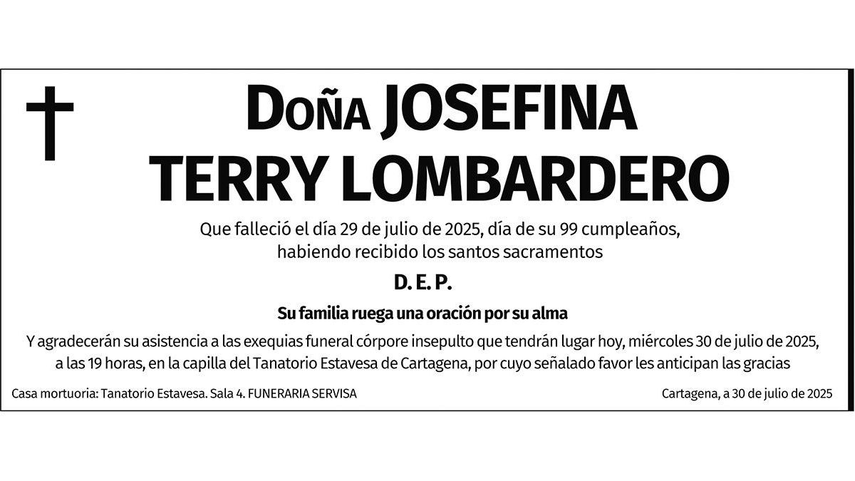 Dª Josefina Terry Lombardero