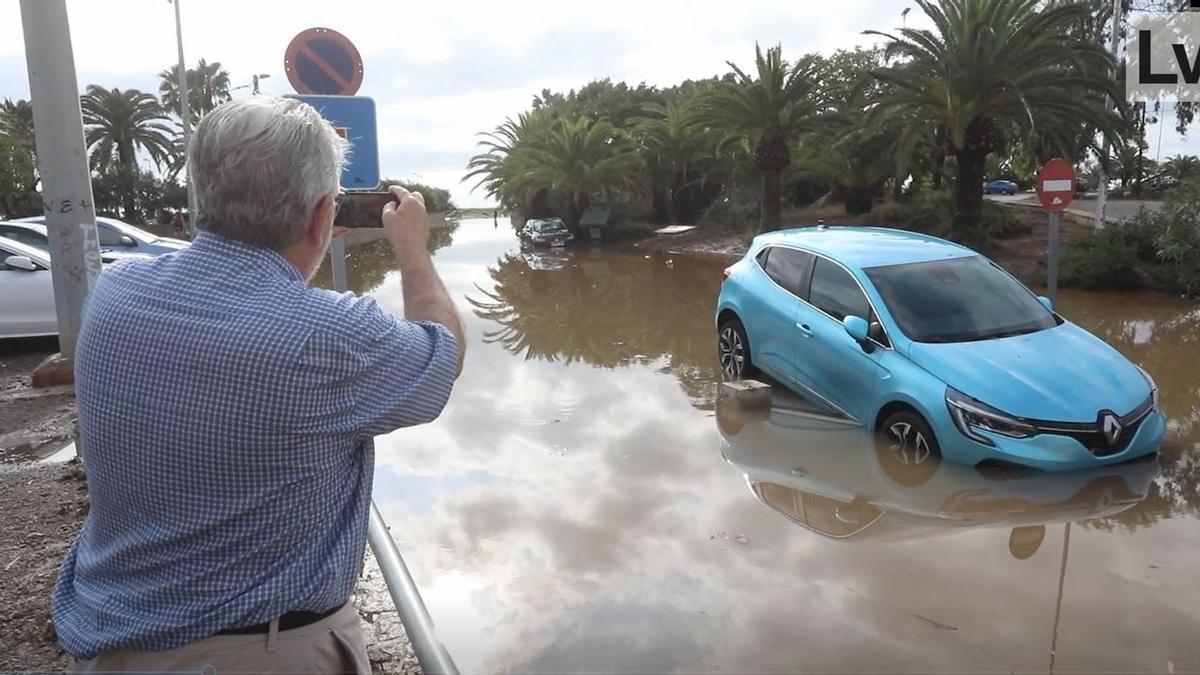 Inundaciones en Sagunt tras una tormenta que ha descargado más de 180 l/m2 en muy poco tiempo