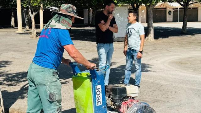 El concejal, ayer, en el Huerto de la Rueda.