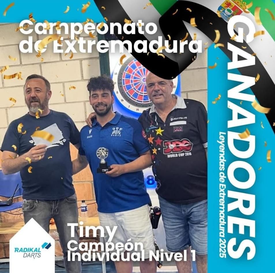 Estos los campeones y subcampeones de dardos del campeonato de Extremadura que se celebró en Valdesalor, en Cáceres