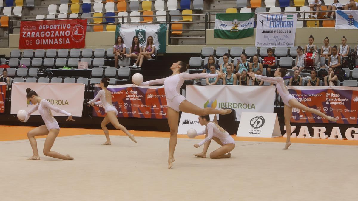 Imagen del último Campeonato de España de gimnasia rítmica celebrado en junio en el Siglo XXI.