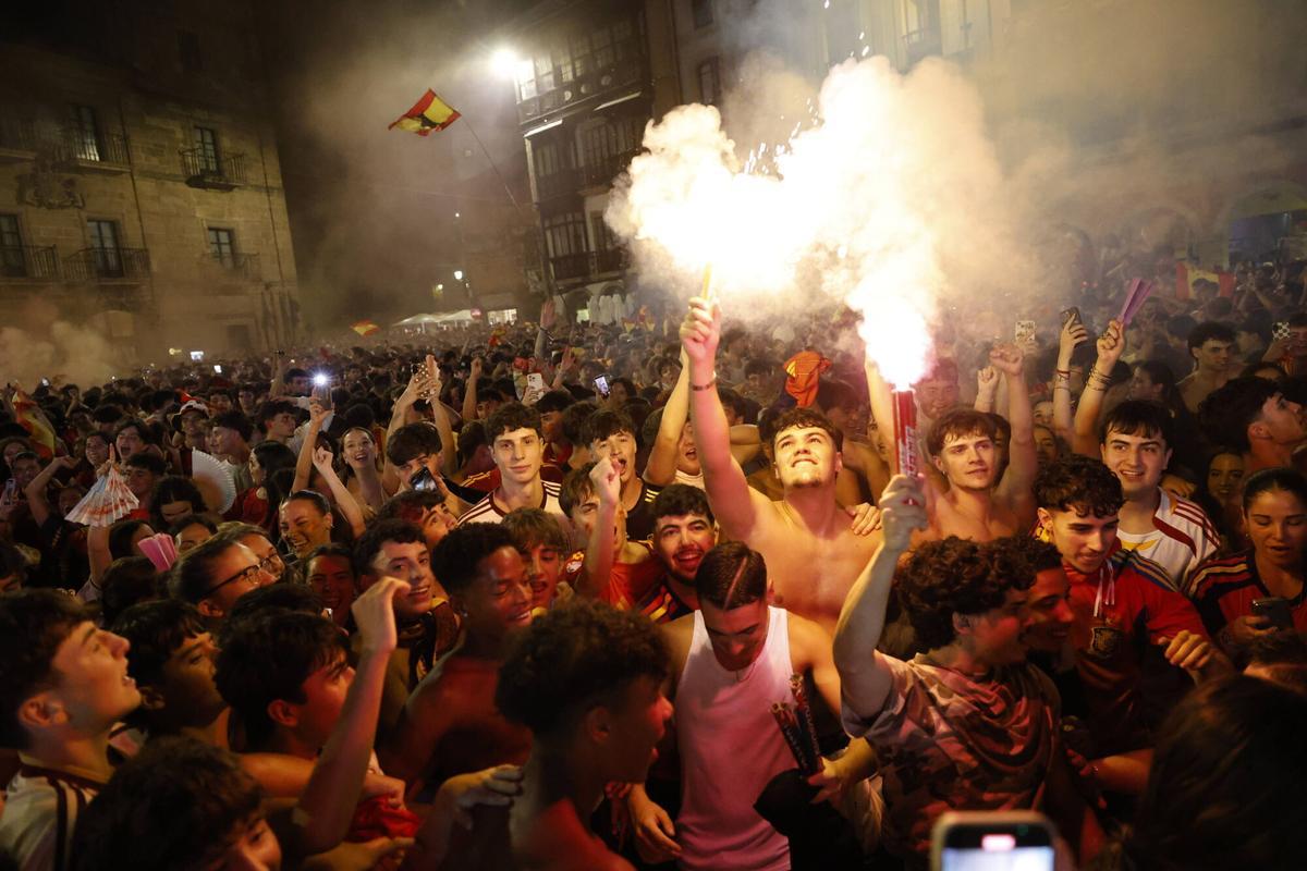 Las celebraciones del Mundial en Avilés, en imágenes