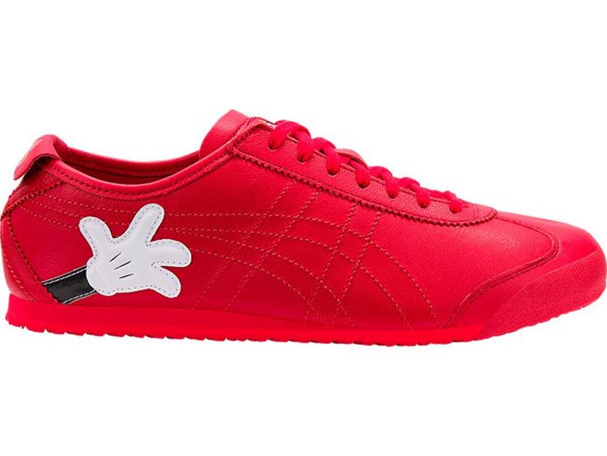 Deportivas rojas 'Mexico 66' con las manos de Mickey Mouse de Onitsuka Tiger