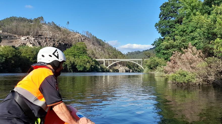 Búsqueda del futbolista Mitogo en el río Miño