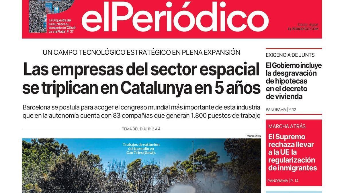 La portada de EL PERIÓDICO del 9 de julio de 2026