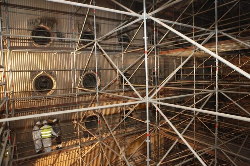 Obras de mantenimiento en la térmica de Aboño